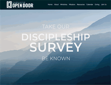 Tablet Screenshot of churchoftheopendoor.com